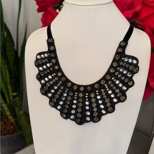 Banana Republic Black and Silver Beaded Necklace